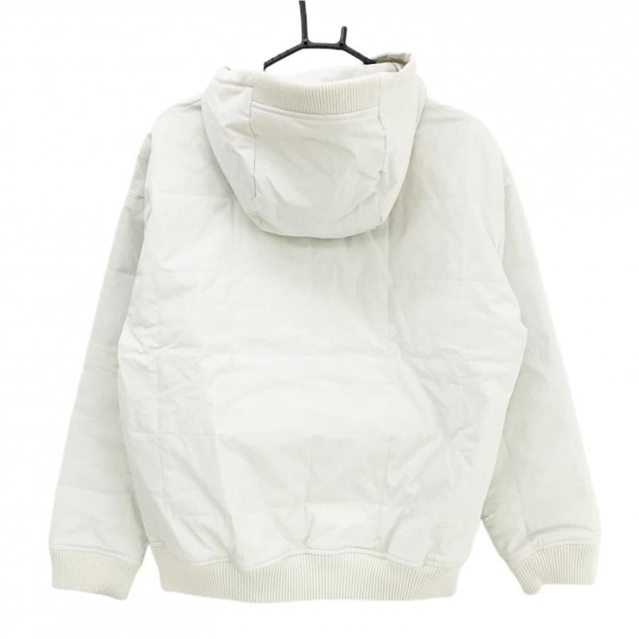 Jack Bunny!!（ジャックバニー） フード付中綿ブルゾン 白 ハーフ