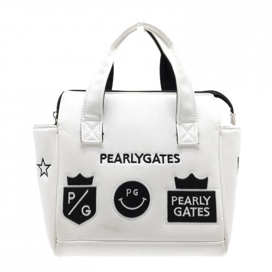 PEARLY GATES（パーリーゲイツ） カートバッグ 白×黒 ニコちゃん