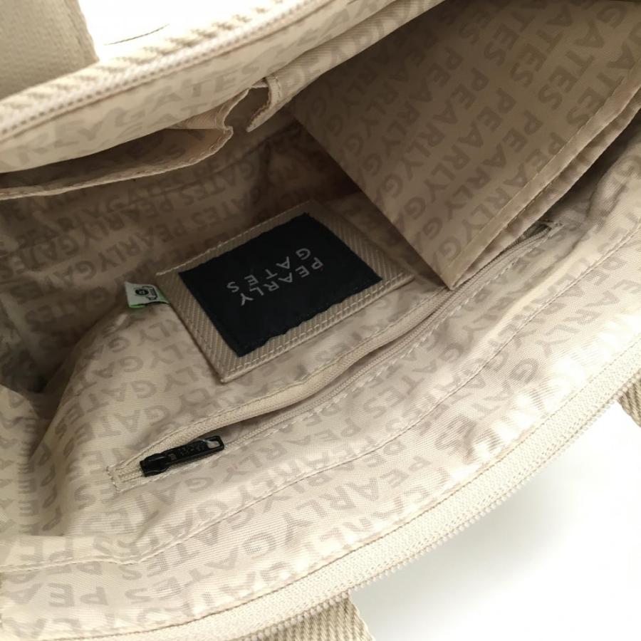 PEARLY GATES（パーリーゲイツ） カートバッグ ベージュ×黒 ニコちゃん