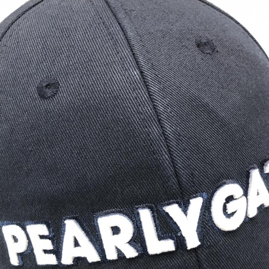 PEARLY GATES（パーリーゲイツ） キャップ ネイビー×白 立体ロゴ