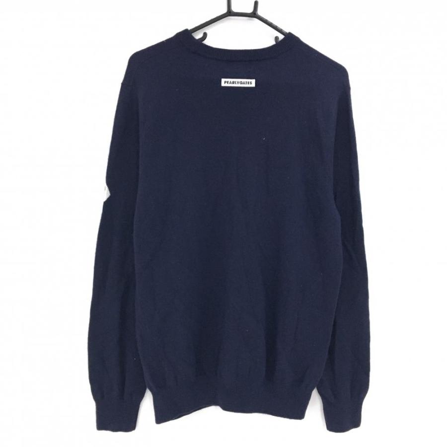 PEARLY GATES（パーリーゲイツ） セーター ネイビー カシミヤ混 メンズ