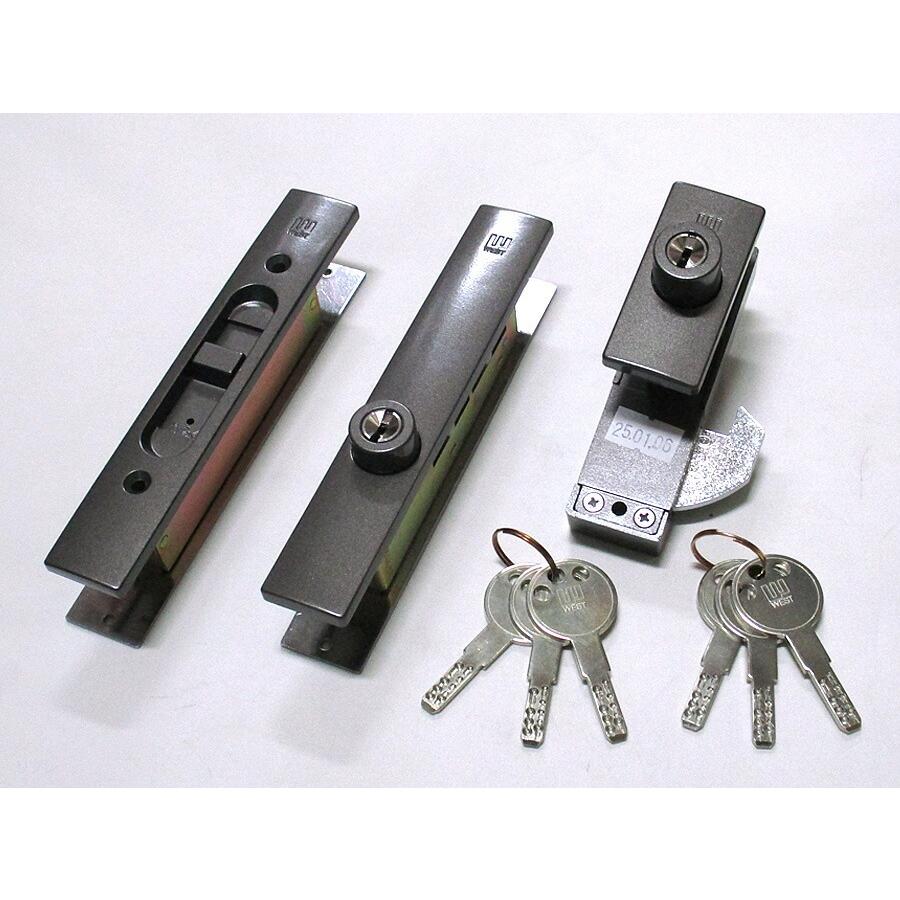 ウェスト社製 430-BT ＋ 355BT 同一キーセット 純正キー6本引戸錠 引違