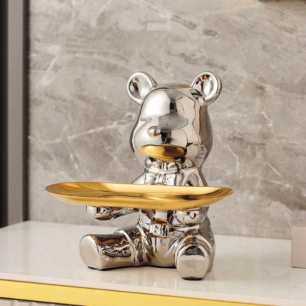 鍵置き 小物入れ トレイ クマ インテリア 置物 : MoZoo - 通販 - Yahoo