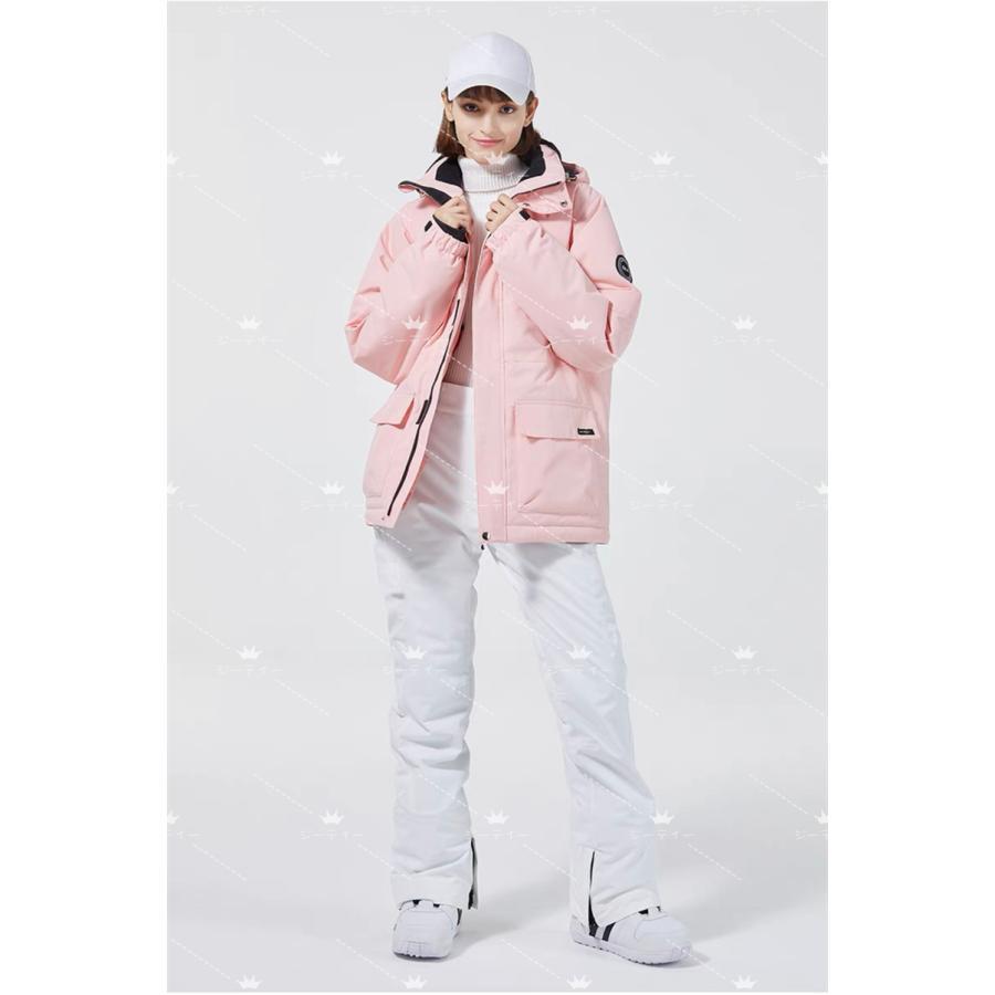 スキーウェア レディース スノーボードウェア 上下セット フード付き