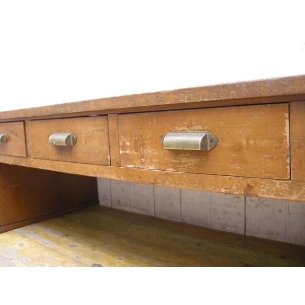 アンティーク・座り机・文机・昭和レトロ・4杯引き出し・W136cm