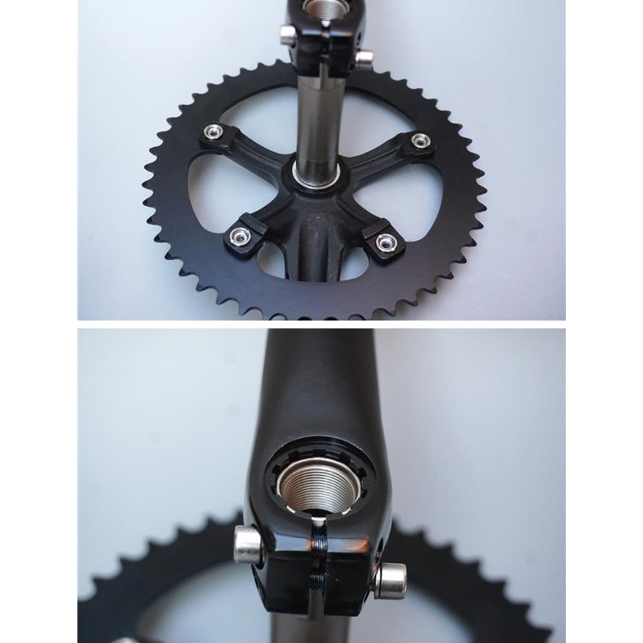 ピスト用 クランク BCD130/48T 165mm/170mm チェーンホイール