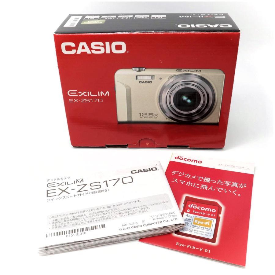 極上美品》 コンパクトカメラ CASIO EXILIM EX-ZS170PK ピンク カシオ