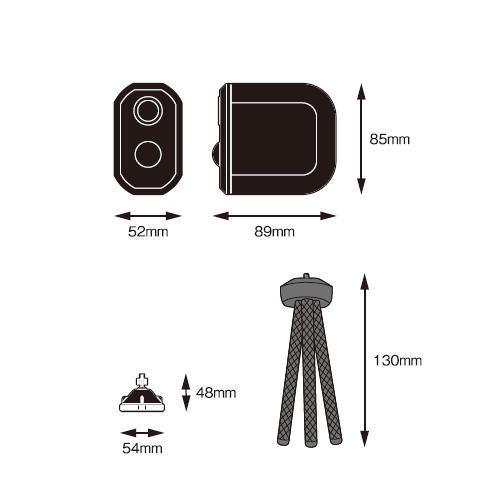 ライテックス 充電式どこでもセンサーWi-Fiカメラ C-RC7200 充電式