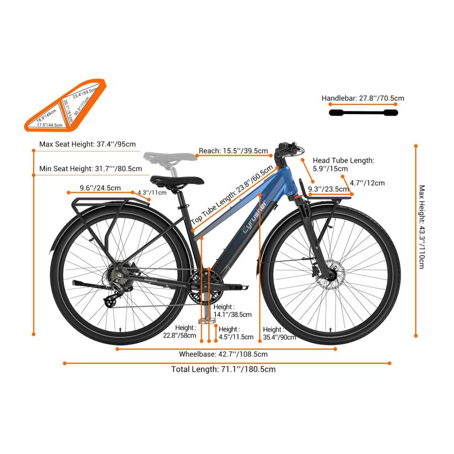 ブラック売切れ Cyrusher Voyage 電動アシスト自転車 700C 約29インチ