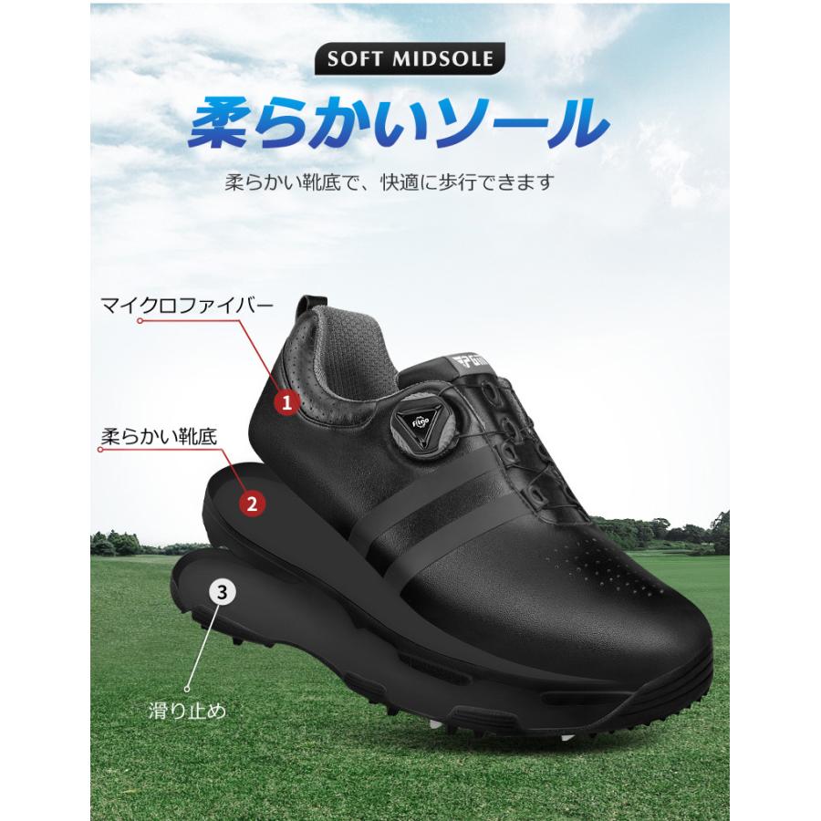 ゴルフシューズ PGM ダイヤル式 BOA スパイクレス スニーカータイプ