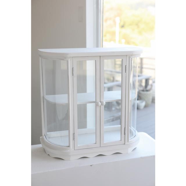 シャビー・アールキャビネット ガラスケース ショーケース アール