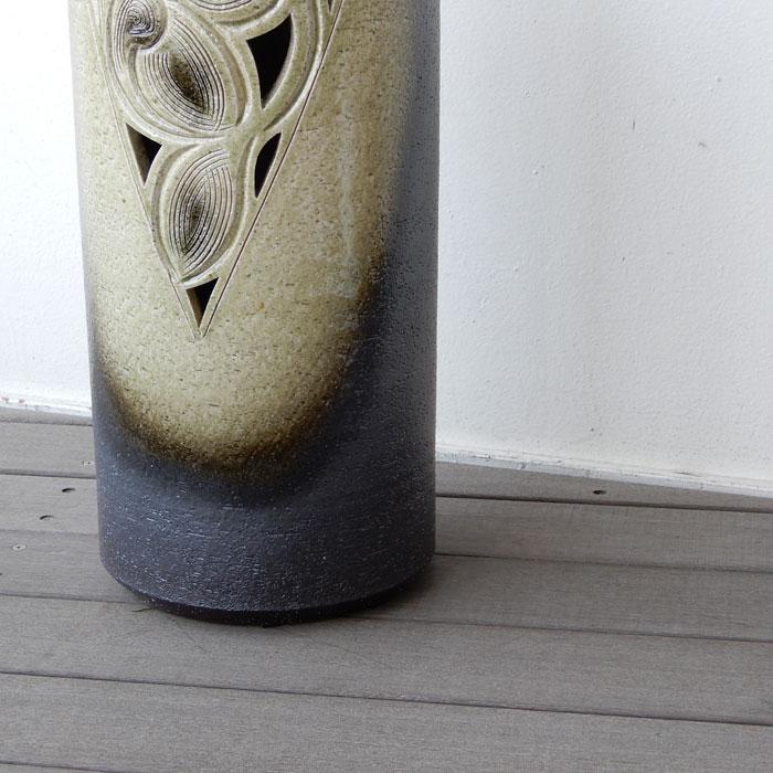 信楽焼 ビードロ唐草彫 傘立て かさ立て 傘たて 傘置き 玄関 陶器 高級