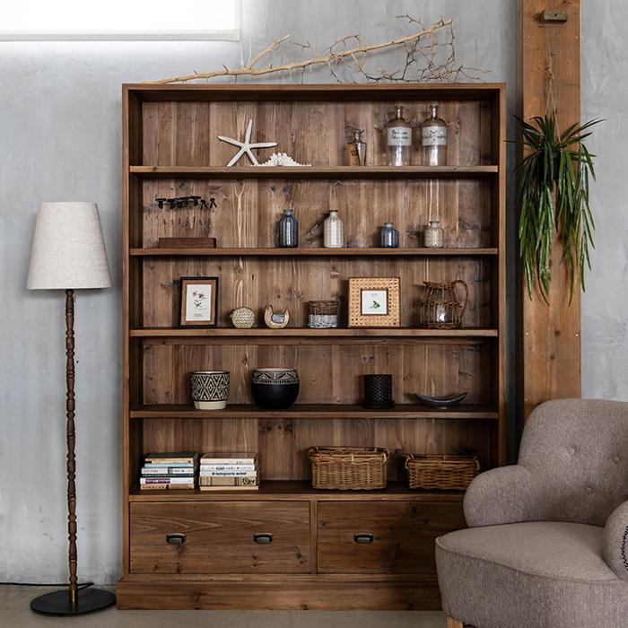 Rasia ブックシェルフ 本棚 書棚 木製 シェルフ 本入れ 杉古材