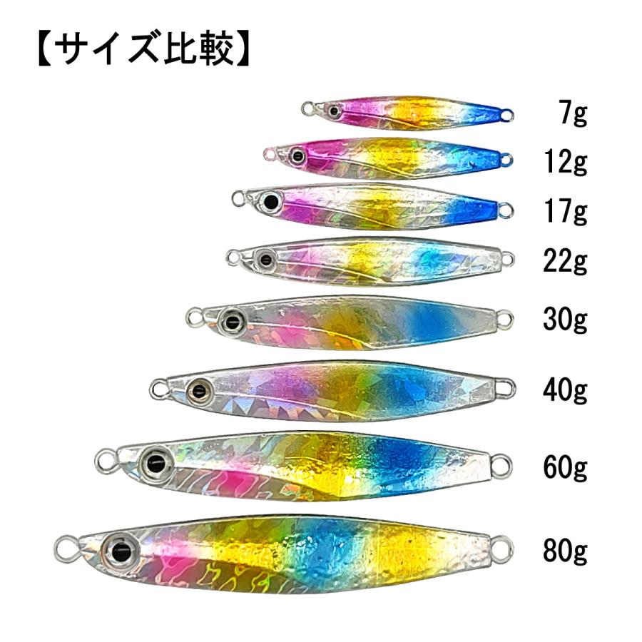 オルルド釣具 メタルジグ 7g 12g 17g 22g 30g 40g 60 80g 10色セット