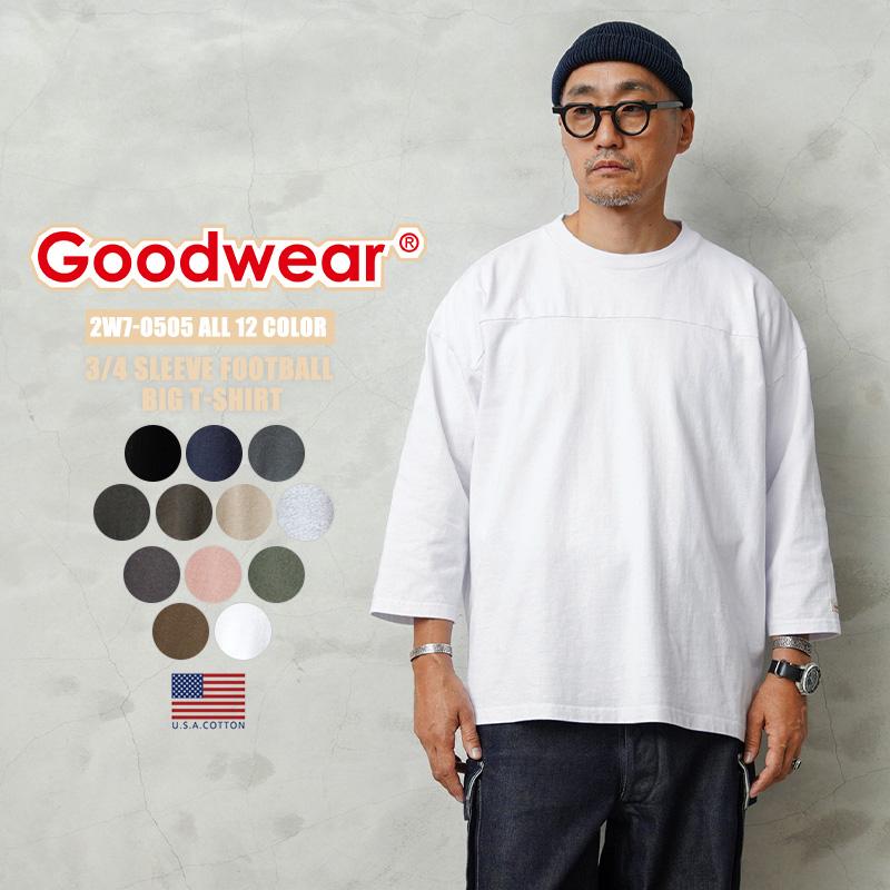 Goodwear（グッドウェア） 2W7-0505 USAコットン 7分袖 フットボール T