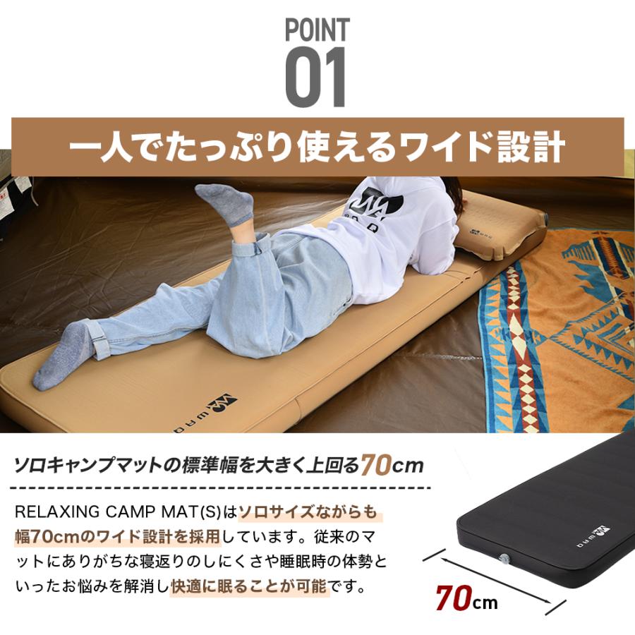WAQ WAQ RELAXING CAMP MAT (シングルサイズ) 【一年保証】厚み10cm 車