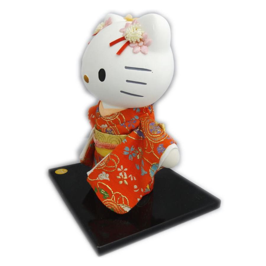 訳有り 少難あり） ハローキティちゃん 人形 振袖 陶器製 和柄 着物