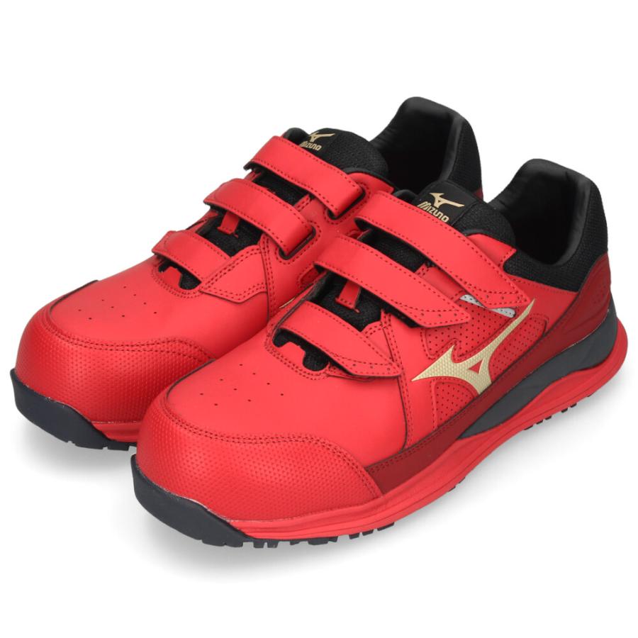 オールマイティ 安全靴 ミズノ メンズ ベルト ローカット ワーキング