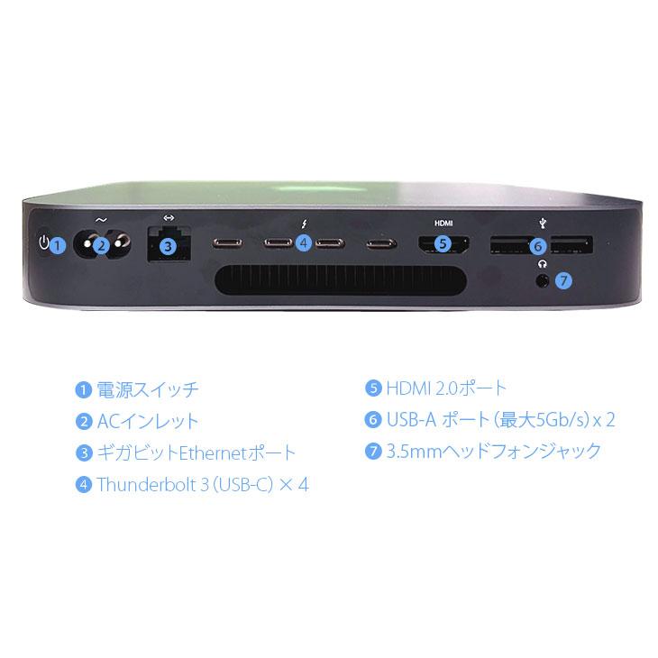 Mac mini Apple MRTR2J/A A1993 2018 小型デスク 選べるOS [Core i3