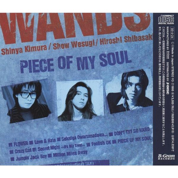 WANDS ワンズ / PIECE OF MY SOUL 1995.04.24 4thアルバム JBCJ-1002