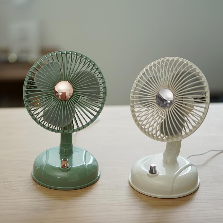 扇風機 デスクスイングファン 卓上 ミニ扇風機 全2色 レトロ 小型
