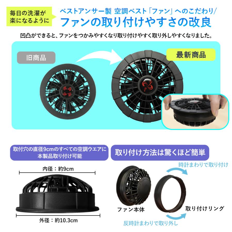 空調ファンフルセット 2025 専用バッテリー付き 空調作業服用 空冷用