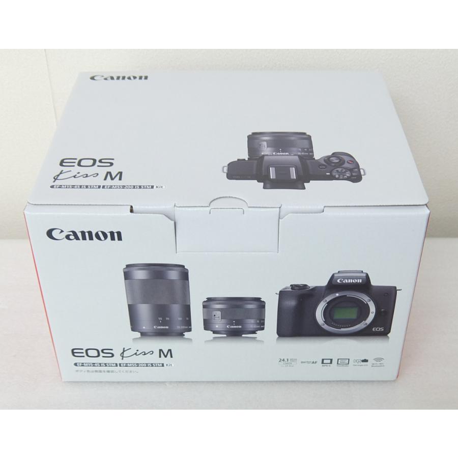 EOS Kiss キヤノン Canon M ダブルズームキット ブラック EOSKISSMBK