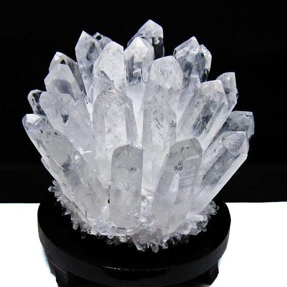 1.4Kg 水晶 クラスター 原石 台座付属 一点物 送料無料 182-8383
