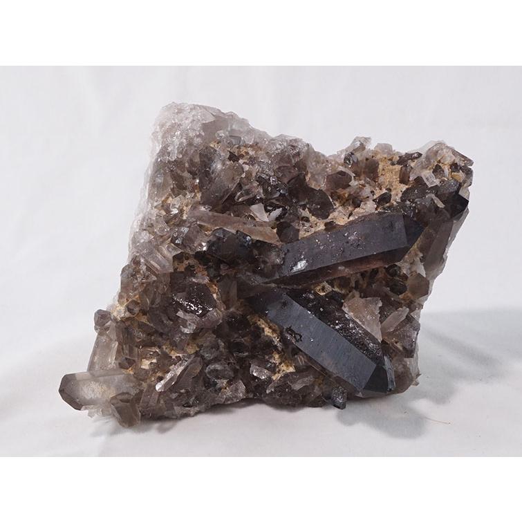 スモーキークォーツ クラスター モリオン 黒水晶 原石 ブラジル産 一点