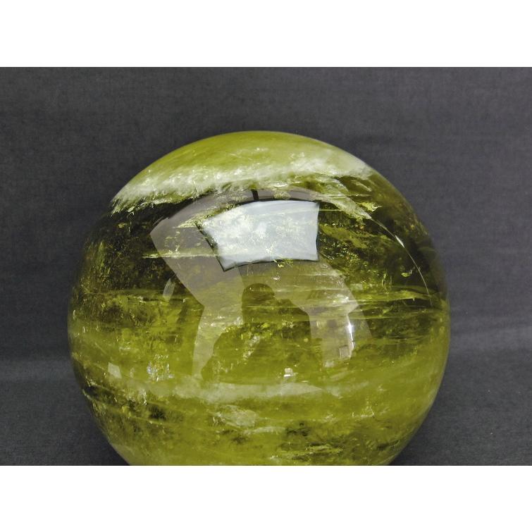 5Kg シトリンクォーツ 丸玉 スフィア 虹入り 155mm 送料無料 一点物