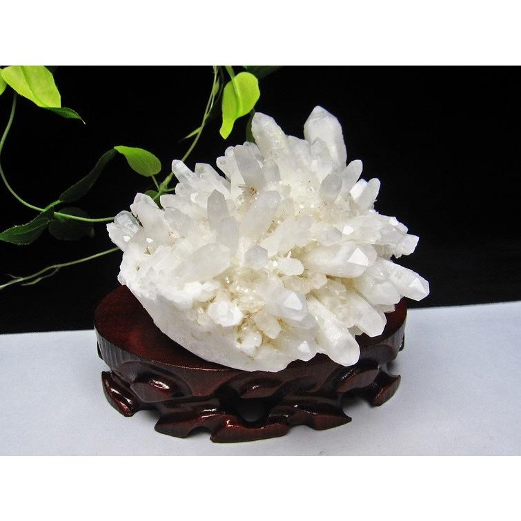 水晶クラスター 巨大 原石 1.3Kg 台座付属 送料無料 一点物 182-246