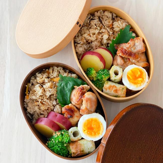 お結びベルト付き／曲げわっぱ お弁当箱 抗菌 樹脂製 弁当箱 日本製 食