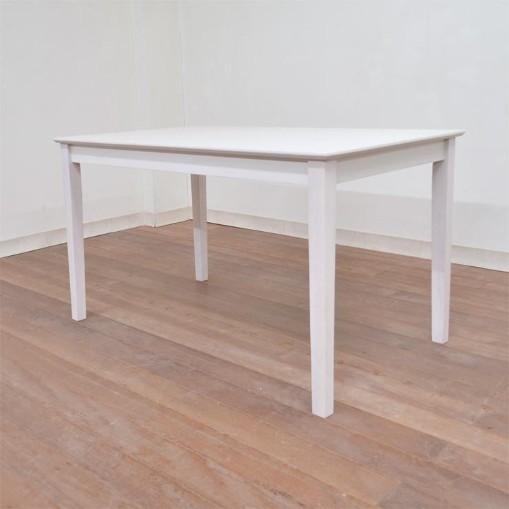 ダイニングテーブル 120cm 白 mindi120-360 ホワイトウォッシュ