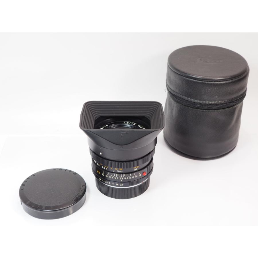 LEICA ELMARIT-R 24mmF2.8 3カム 12523純正フード ケース付 ライカ