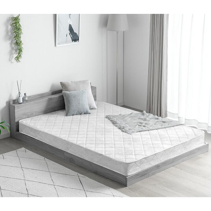 タンスのゲン マットレス ダブル 厚み14cm ボンネルコイル 薄型 圧縮