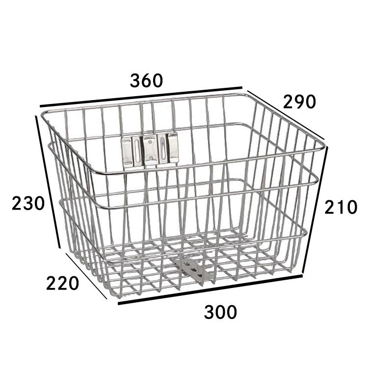 自転車用前かご ステンレス前カゴ SST-411 フロントバスケット 軽快車