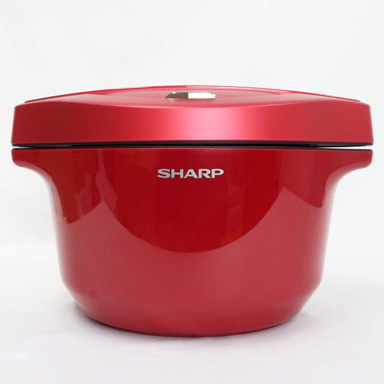ヘルシオ ホットクック 中古 SHARP 水なし自動調理鍋 KN-HW24C-R 2018