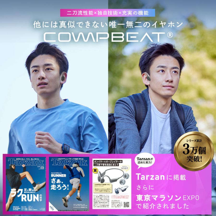 骨伝導イヤホン ワイヤレスイヤホン bluetooth 【COMPBEAT オープン