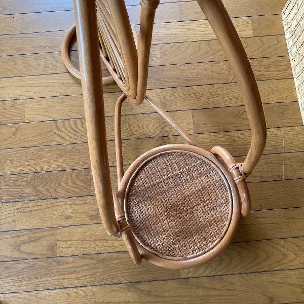 VINTAGE ≫ヴィンテージ*古いラタンのペニー・ファージング型フラワー