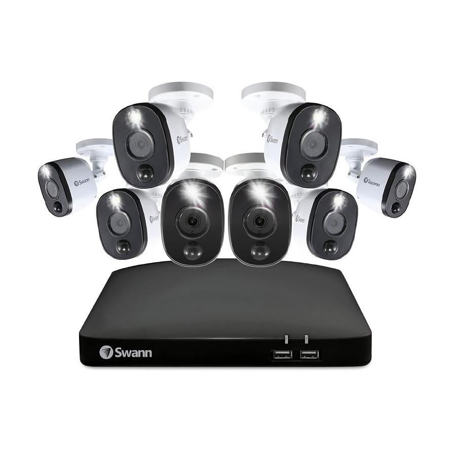 Swann 防犯カメラ 8台セット DVRレコーダー 2TB 8CH 屋外 屋内 警告