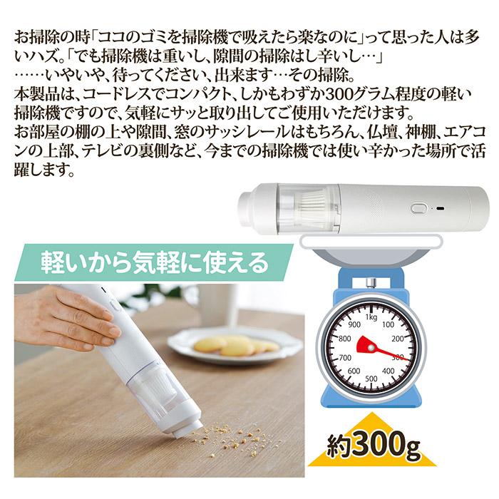 掃除機 小型 携帯 ハンディクリーナー 軽い 軽量 タイプC 充電式 USB