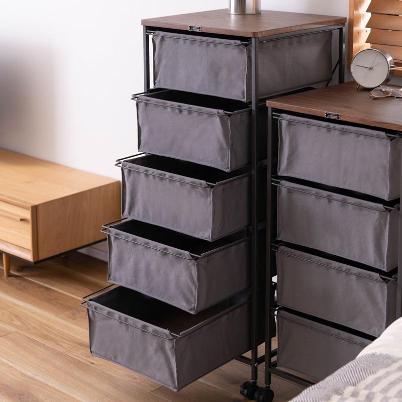 東谷 チェスト 4段 キャスター付き 引き出し 収納棚 収納ラック 衣類