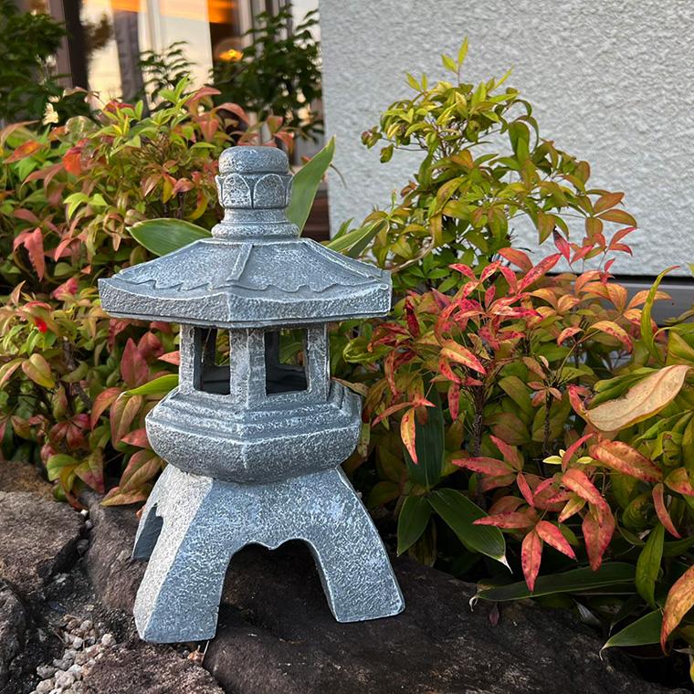 DENKO HOME（電光ホーム） 灯篭 石灯篭 ソーラー 光る 灯篭 とうろう