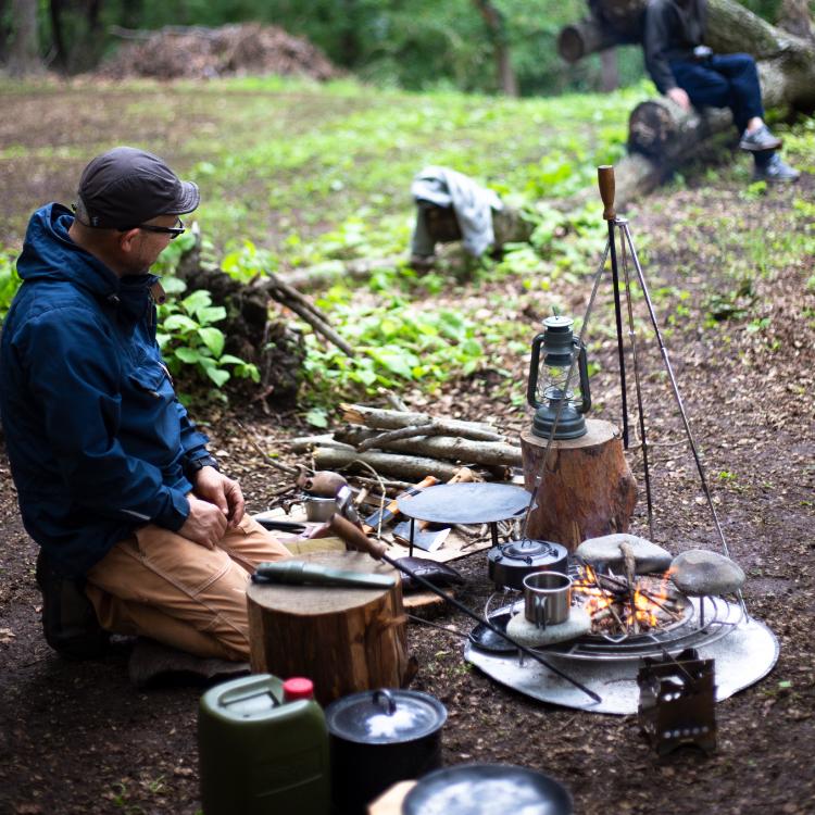 槙塚鉄工所 ] タキビズム リアル ファイヤースタンド ジカビ Lサイズ