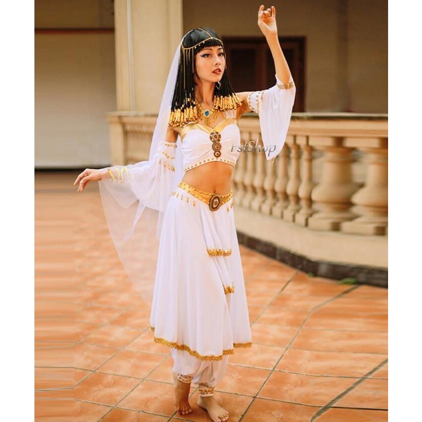 ベリーダンス衣装4点セット エジプト女王 大人用 コスチューム