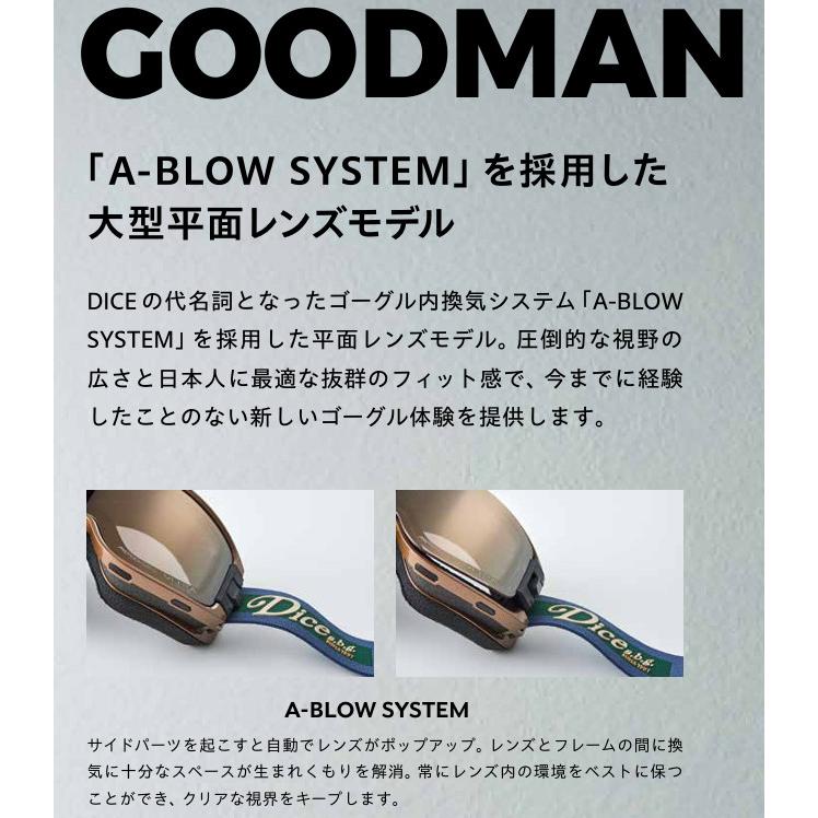 DICE（ダイス） 特典付き 25-26 DICE ゴーグル BLACKOUT GOODMAN