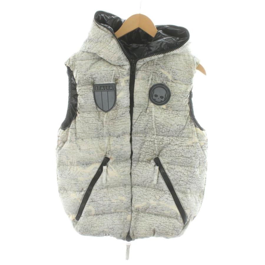 ハイドロゲン HYDROGEN ダウンベスト 迷彩柄 カモフラ フード ジップ