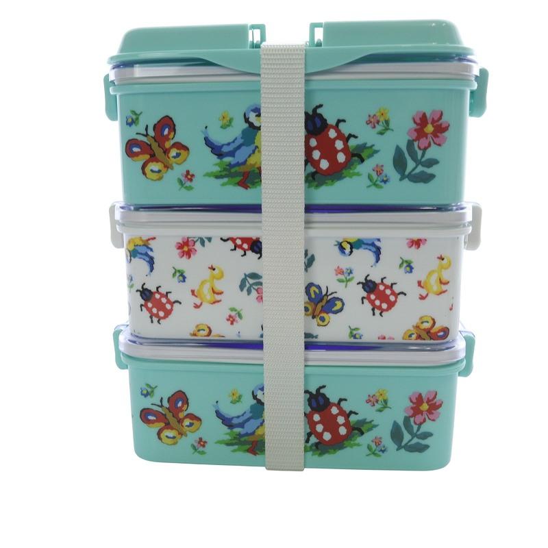 未使用品 フェイラー FEILER ハイジ 3段ランチボックス お弁当箱 黄緑