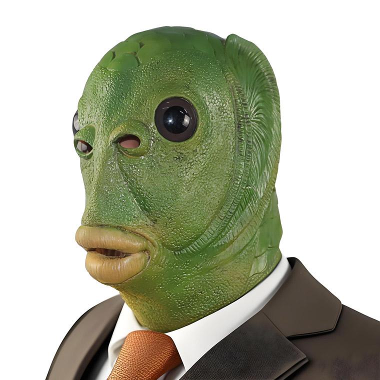 バラエティ本舗 魚 マスク お面 仮装 フィッシュマスク リアル 魚人 半