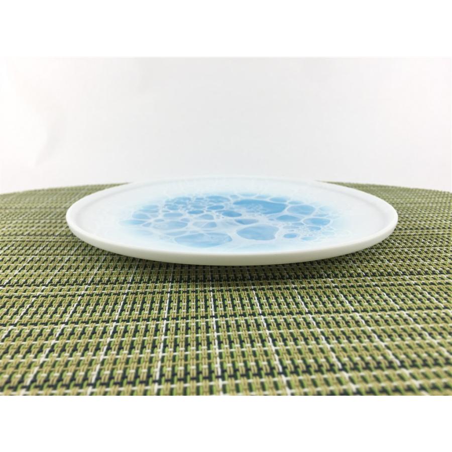 有田焼 やま平窯 frame16cmプレート エッグシェル 青泡 ピンク泡 中皿